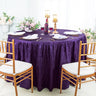 Round Ruffled Crushed Taffeta Table Cover