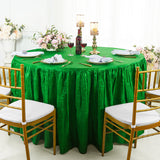 Round Ruffled Crushed Taffeta Table Cover