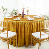 Round Ruffled Crushed Taffeta Table Cover