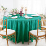 Luxury Round Ruffled Crushed Taffeta Tablecloth