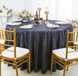Round Crushed Taffeta Tablecloth With Skirt