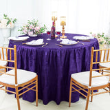 Luxury Round Ruffled Crushed Taffeta Tablecloth