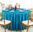 Round Crushed Taffeta Tablecloth With Skirt