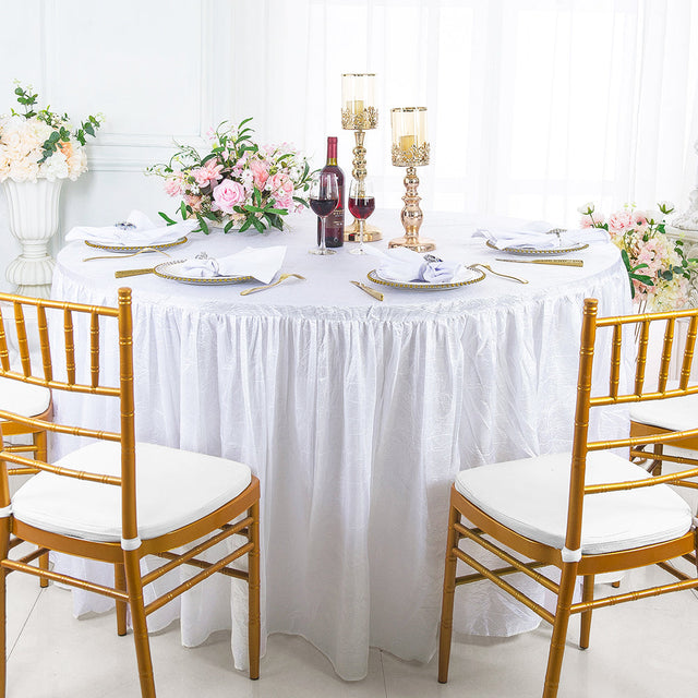 Round Crushed Taffeta Tablecloth