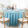 Round Ruffled Crushed Taffeta Table Cover