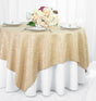 Square Polyester Table Overlay 72x72 Champagne