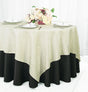 Square Table Overlay Floral Damask Jacquard Polyester 72x72 Ivory