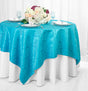 Square Polyester Table Overlay 72x72 Turquoise