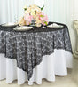 Lace Square Table Overlay 72x72 Black