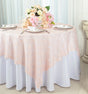 Square Lace Table Overlay 72x72 Blush Pink