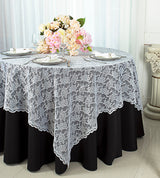 Caspari Square Lace Table Overlay Tablecloth Elegant Decor