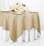 Square Polyester Table Overlay 72x72 Champagne