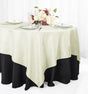 Square Polyester Table Overlay 72x72 Ivory