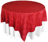 Square Plaid Jacquard Polyester Table Overlay 240GSM