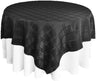 Square Plaid Jacquard Polyester Table Overlay 240GSM