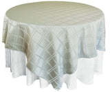 Square Plaid Jacquard Polyester Table Overlay 240GSM