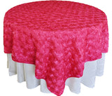 Seamless Rectangular Satin Rosette Tablecloth