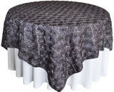 Seamless Rectangular Satin Rosette Tablecloth