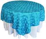 Seamless Rectangular Satin Rosette Tablecloth