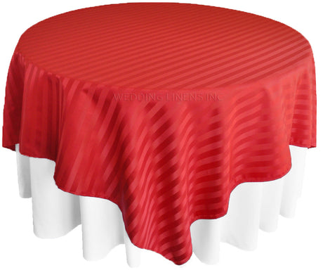 Square Polyester Table Overlay 72x72 Apple Red