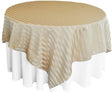 Square Polyester Table Overlay 72x72 Champagne