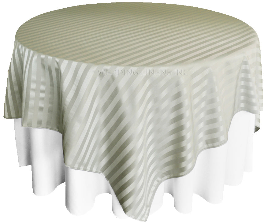 Square Polyester Table Overlay 72x72 Silver