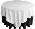 Square Polyester Table Overlay 72x72 White