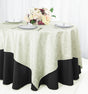 Square Polyester Table Overlay 72x72 Ivory