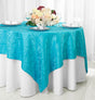 Polyester Table Overlay 72x72 Square Turquoise