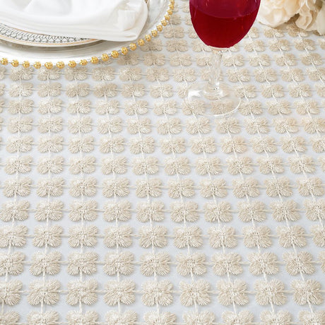 Square Lace Table Overlay 72x72 Ivory
