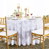 Square Paisley Embroidered Sequin Lace Table Overlay