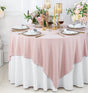 Square Scuba Table Overlay 72x72 Blush Pink