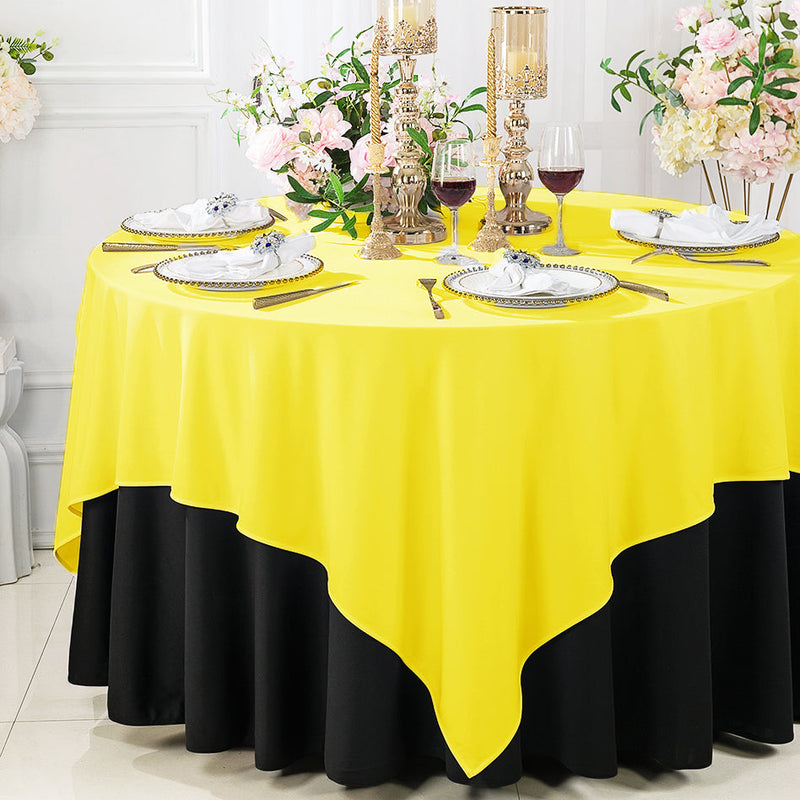 Square Scuba Table Overlay 72x72 Canary Yellow