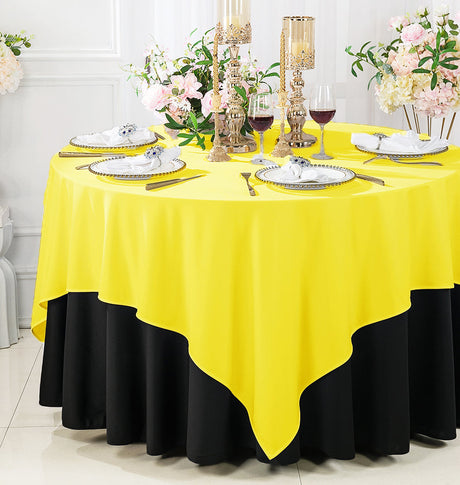 Square Scuba Table Overlay 72x72 Canary Yellow