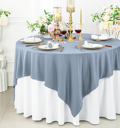 Square Scuba Table Overlay 72x72 Dusty Blue