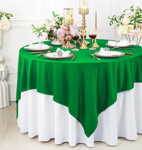 Square Scuba Table Overlay 72x72 Emerald Green