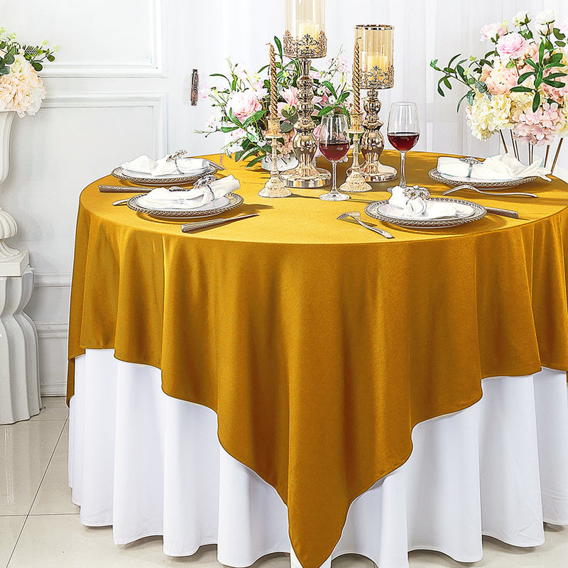 Square Scuba Table Overlay 72x72 Gold