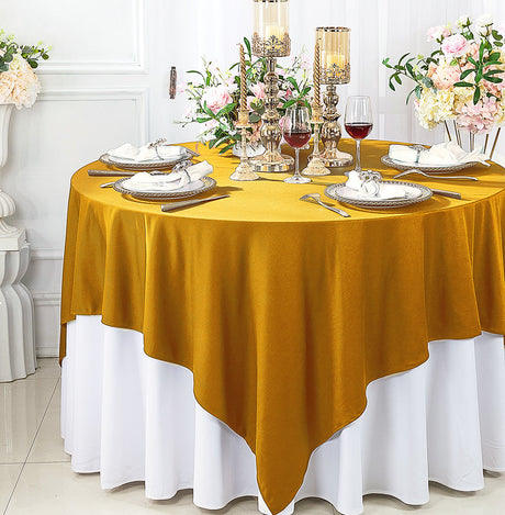 Square Scuba Table Overlay 72x72 Gold
