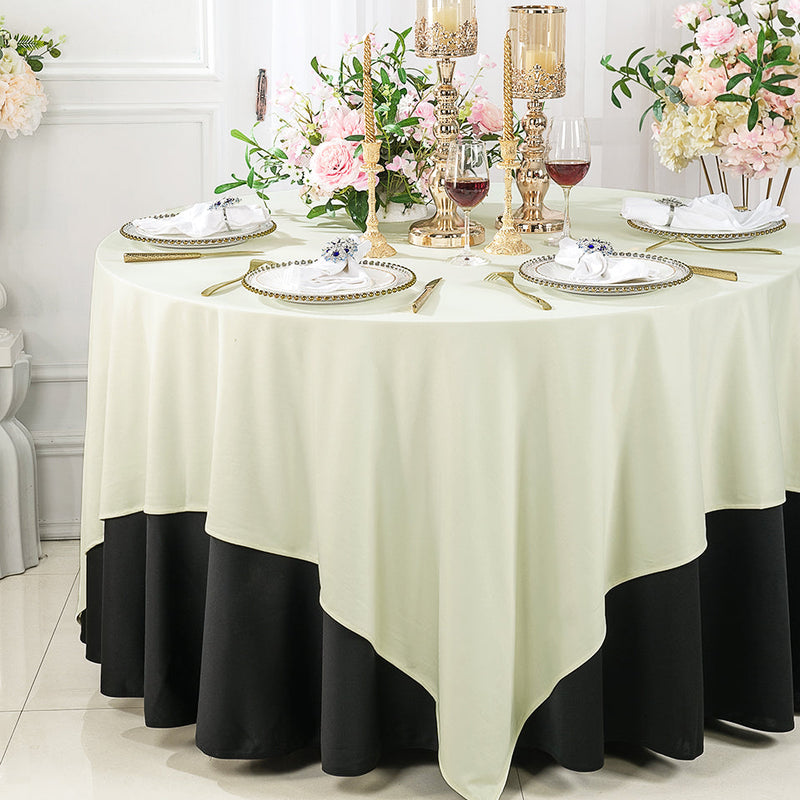 Square Scuba Table Overlay 72x72 Ivory