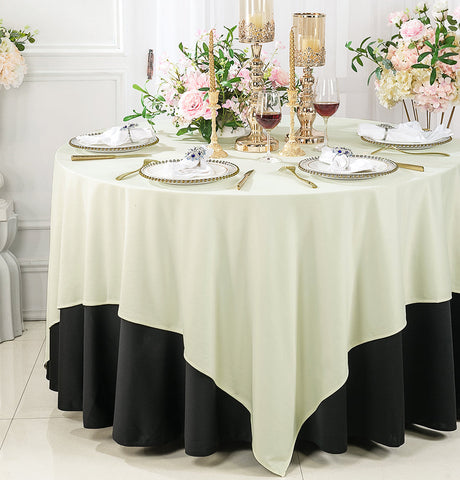 Square Scuba Table Overlay 72x72 Ivory