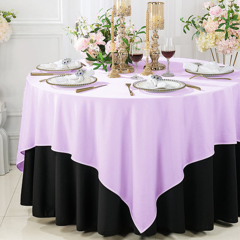 Square Scuba Table Overlay 72x72 Lavender