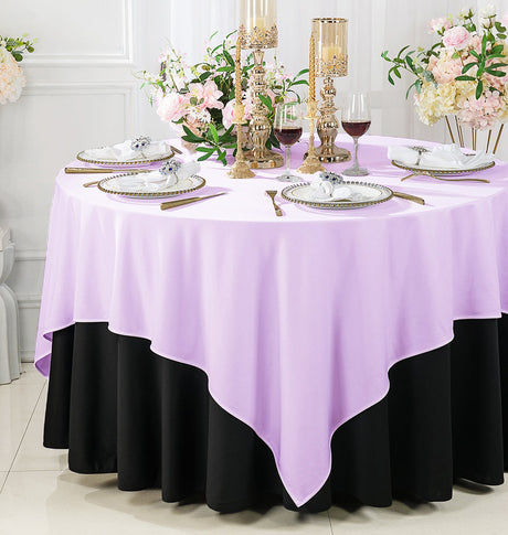 Square Scuba Table Overlay 72x72 Lavender