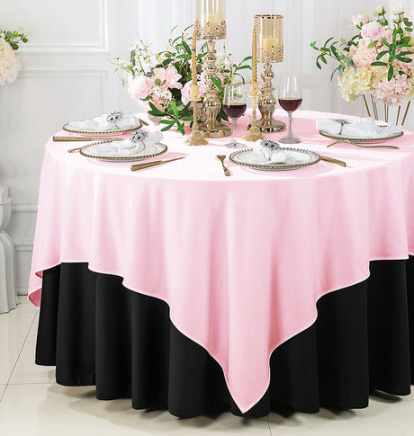 Square Scuba Table Overlay 72x72 Pink