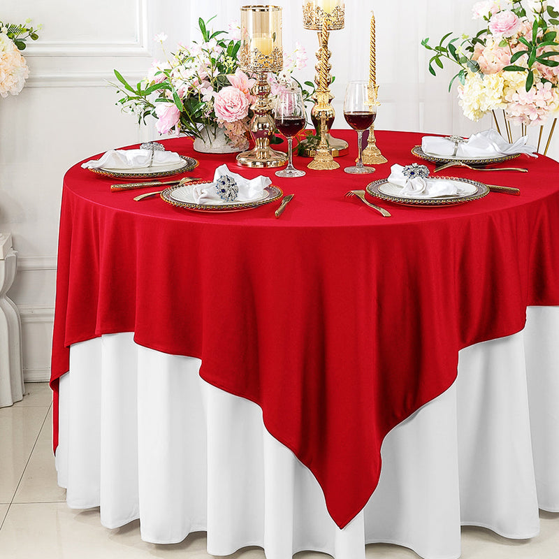 Square Scuba Table Overlay 72x72 Red