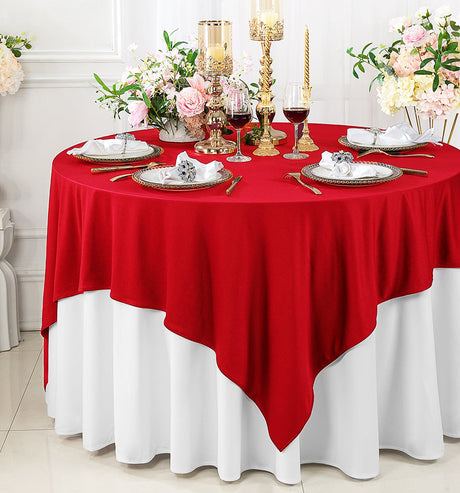 Square Scuba Table Overlay 72x72 Red