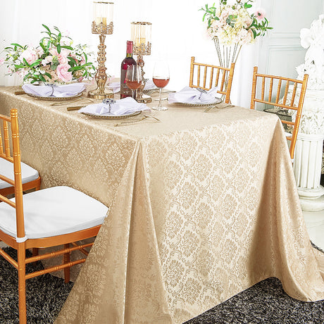 Marquis Damask Jacquard Rectangular Tablecloth