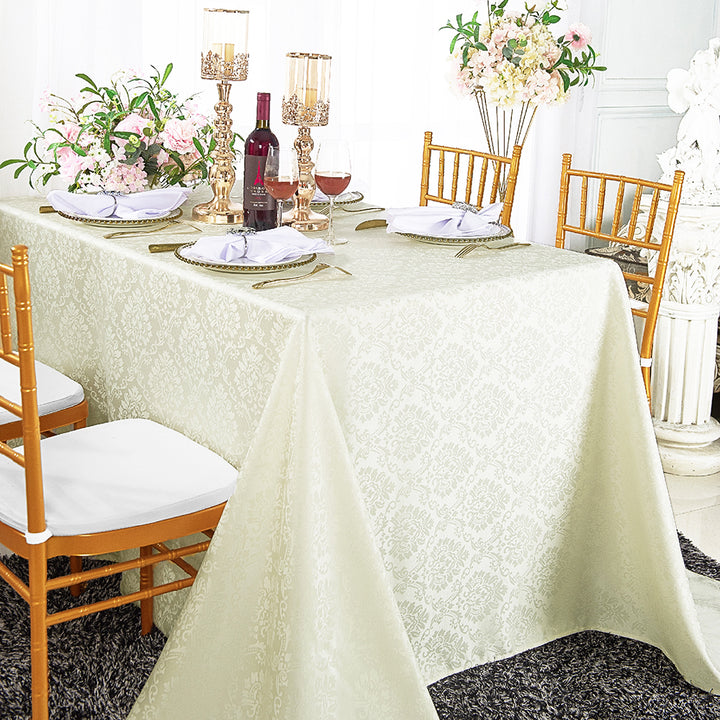 Marquis Damask Jacquard Polyester Rectangular Tablecloth