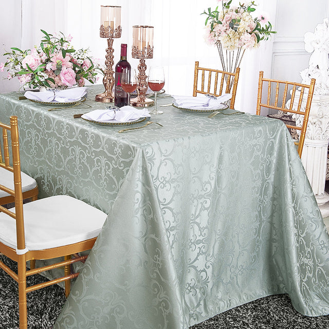Rectangular Polyester Tablecloth 72x120 Silver