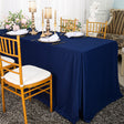 Rectangular Scuba Fitted Table Cover 6 Ft Navy Blue