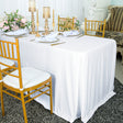 Rectangular Scuba Fitted Table Cover 6 Ft White